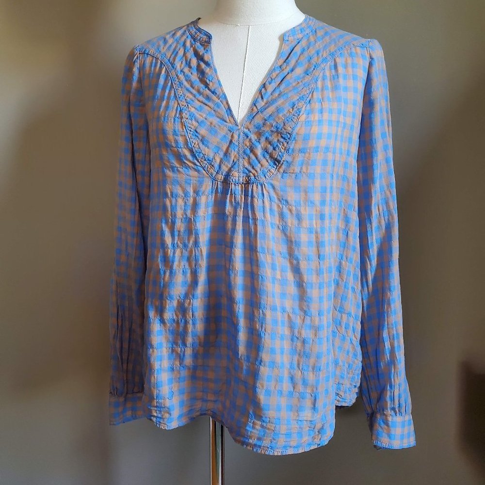 Holding Horses / Anthropologie gingham  top  Small